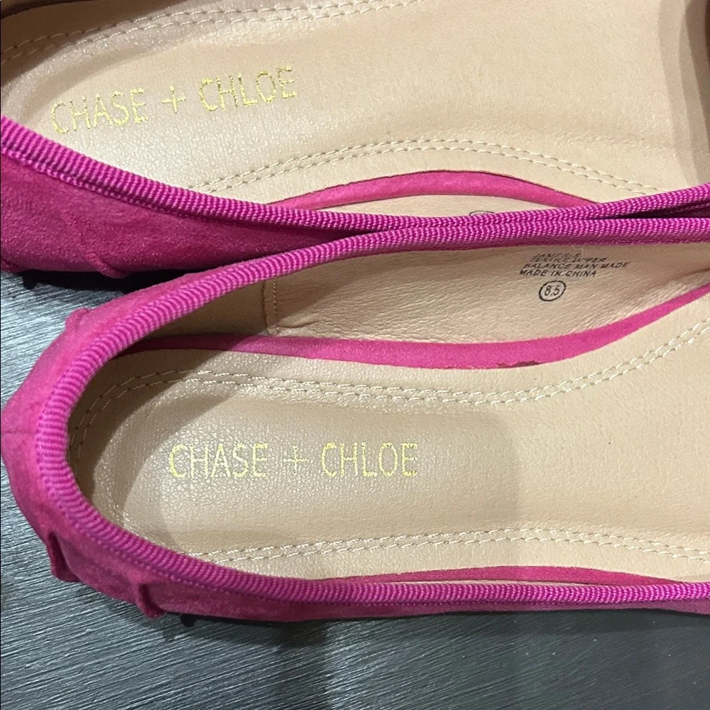 Chase + Chloe Fuchsia Embellished Loafers - Picture 2 of 5